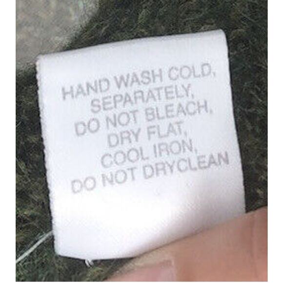 Belvedere Italian Green Ombre Wool Mohair Nylon, Warm Sweater, Size Medium - Picture 8 of 9